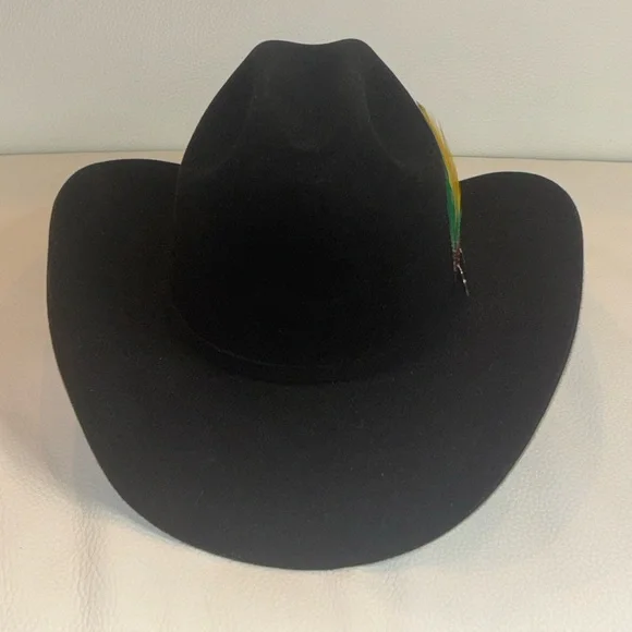 Resistol Black gold 20X Beaver Self-Conforming Cowboy Hat, Size 6 1/2 Black - Picture 3 of 11